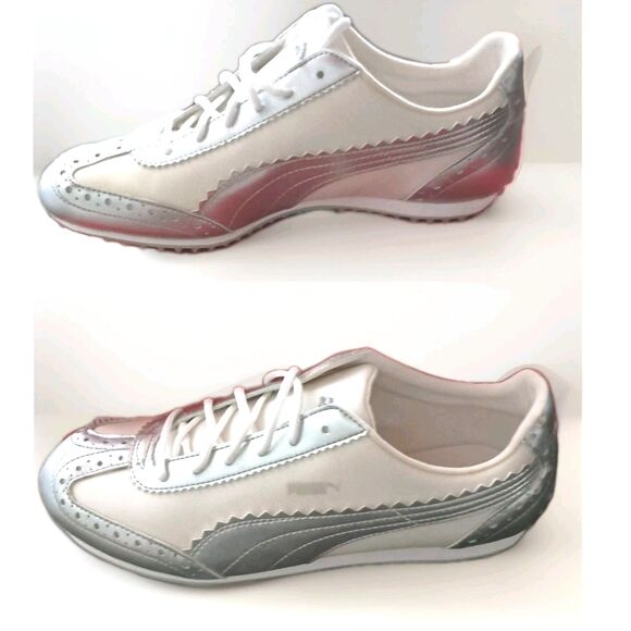 Puma Golf Shoes 9.5 New w/Box Women White Silver Cat 185343 02 no Tags Attached - Picture 2 of 10